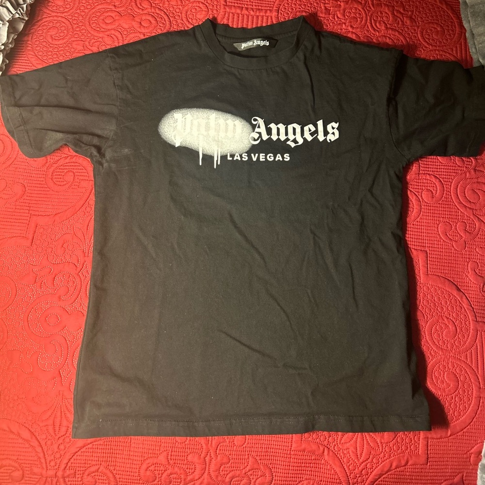 Palm Angels White Paint Shirt